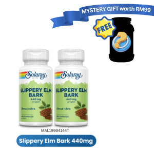 [TP] SOLARAY SLIPPERY ELM BARK TWINPACK-MAL19984144T  (Free Supplement Gift)
